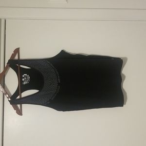 Volcom black tank with graphic design